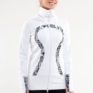 Lululemon Stride Jacket White/Black Glacier Lace Sz 2‎